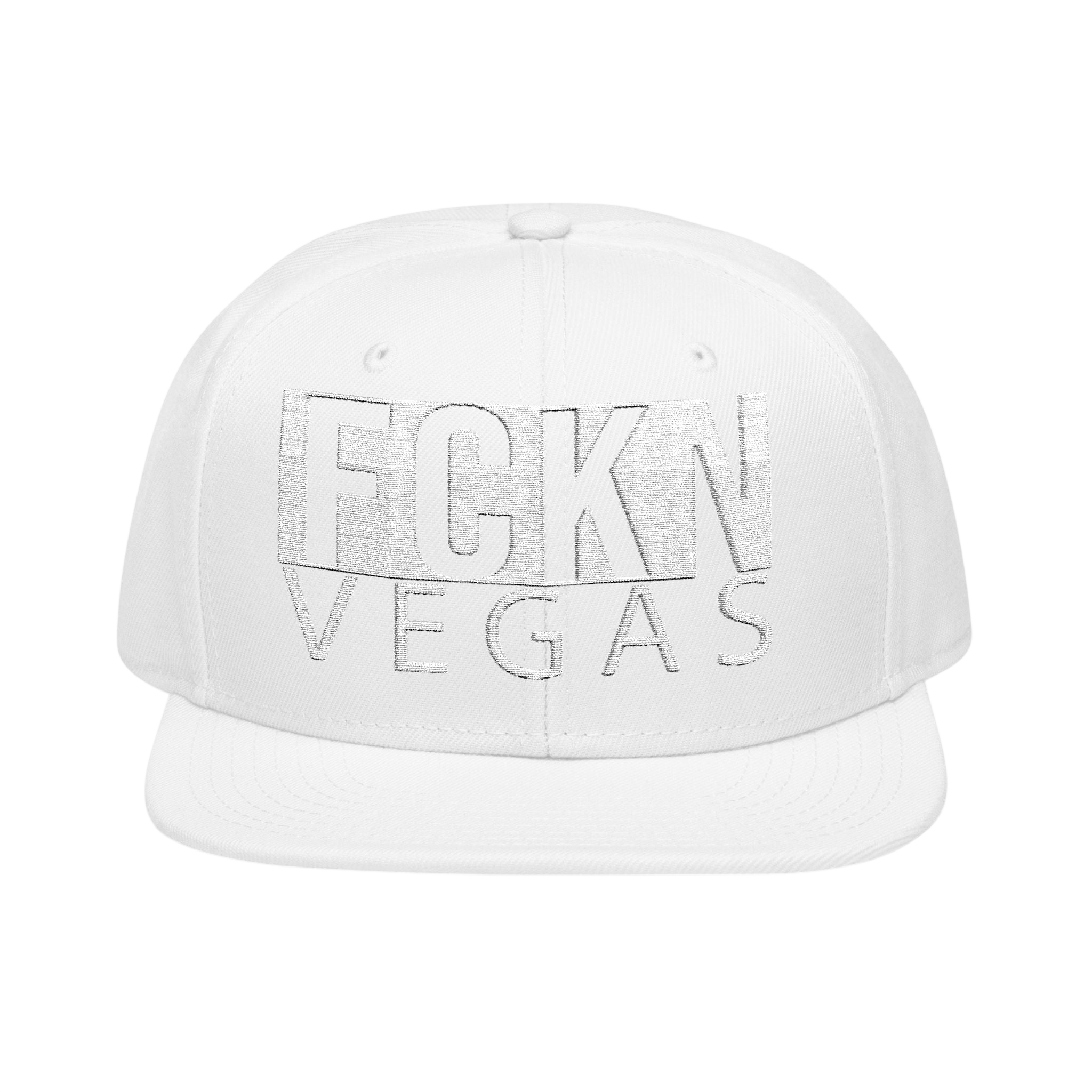 FCKN VEGAS Snapback — Embroidered Box Logo | Black