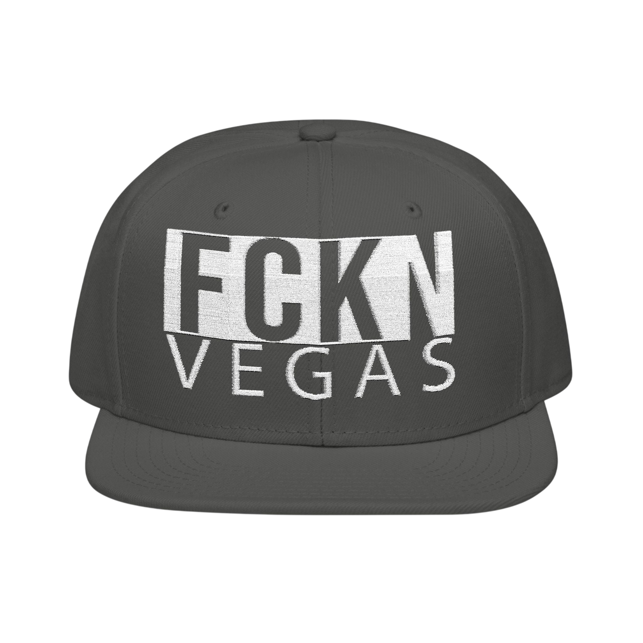 FCKN VEGAS Snapback — Embroidered Box Logo | Black