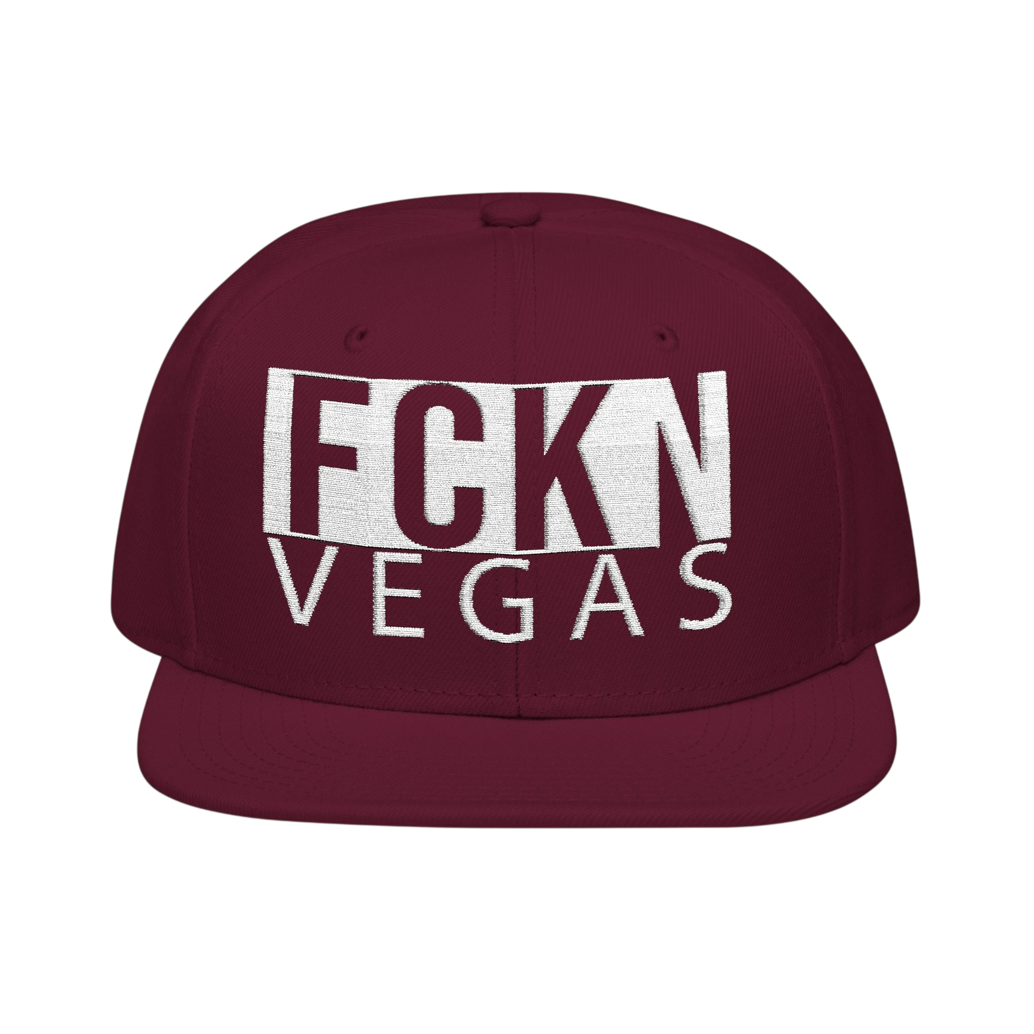 FCKN VEGAS Snapback — Embroidered Box Logo | Black