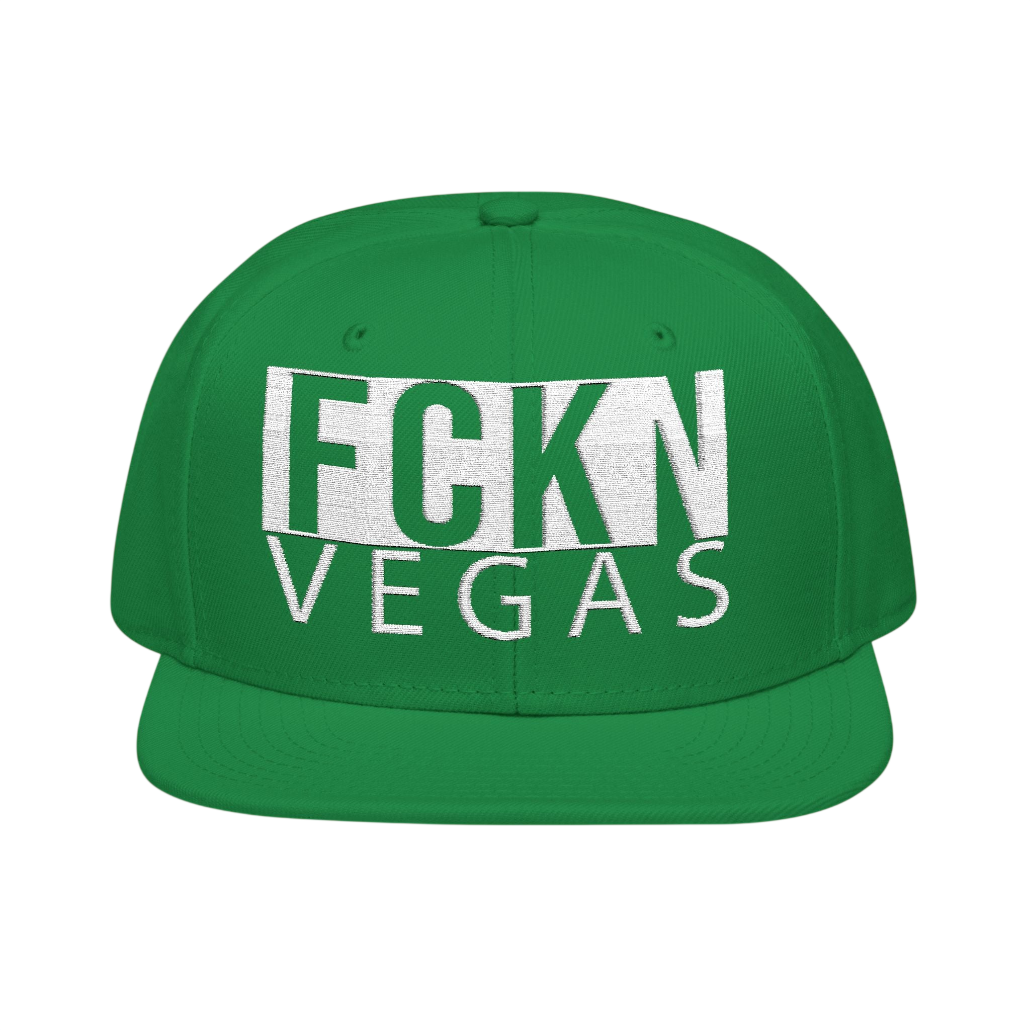 FCKN VEGAS Snapback — Embroidered Box Logo | Black