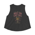 Women's Crop Top — 'Built for Last Call' Whiskey Glass Tank