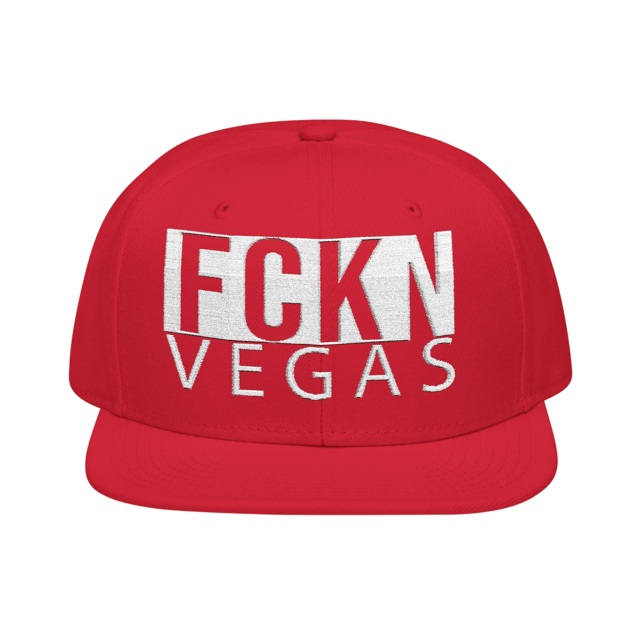 FCKN VEGAS Snapback — Embroidered Box Logo | Black