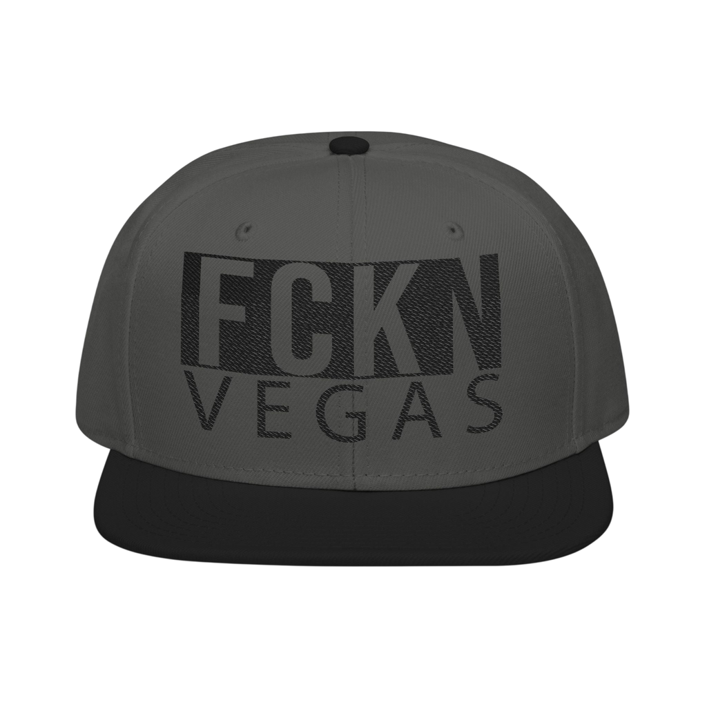 FCKN VEGAS Snapback — Tonal Box Logo | Blackout Colors