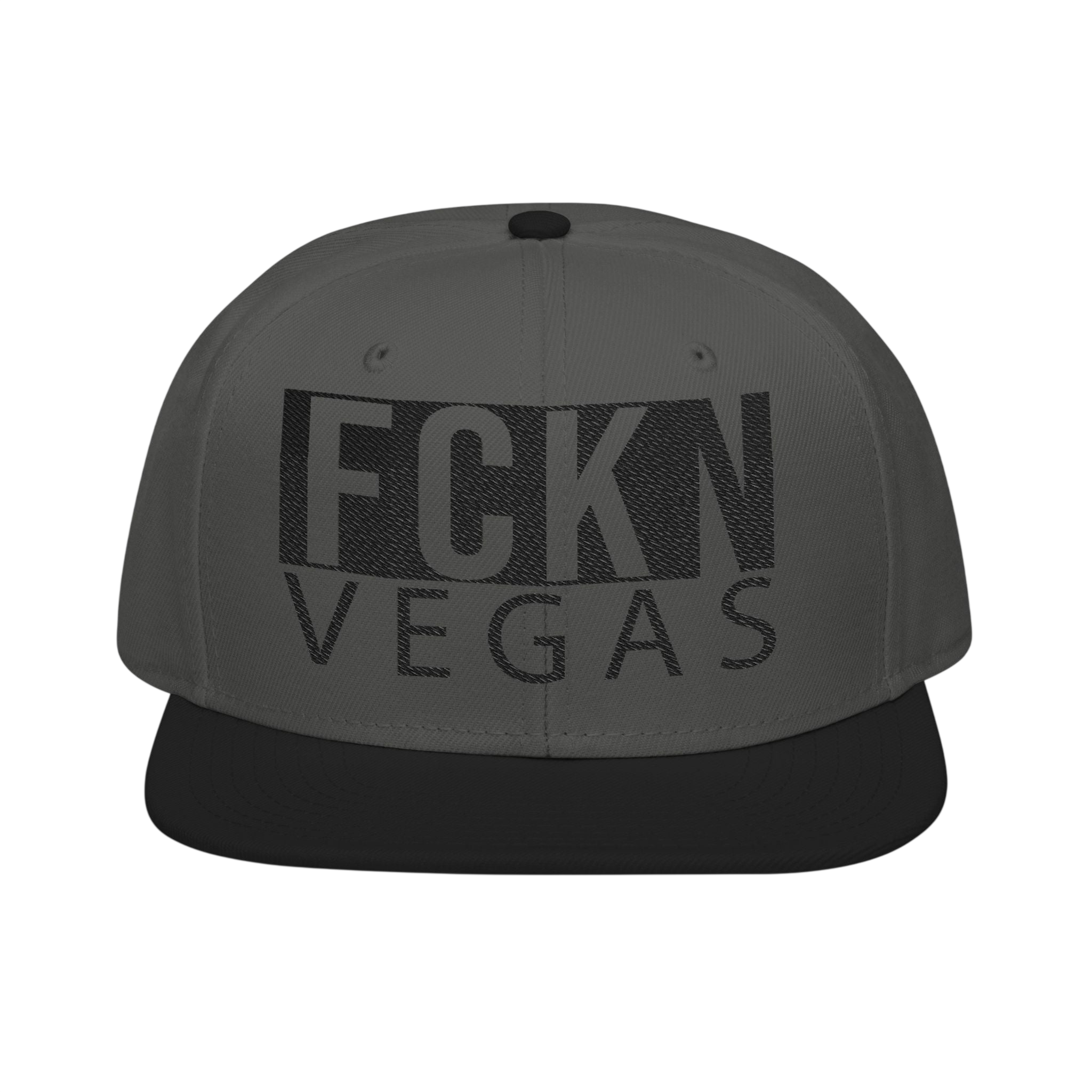 FCKN VEGAS Snapback — Tonal Box Logo | Blackout Colors
